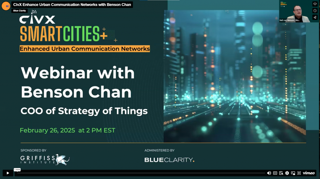 CivX smart cities webinar with Benson Chan